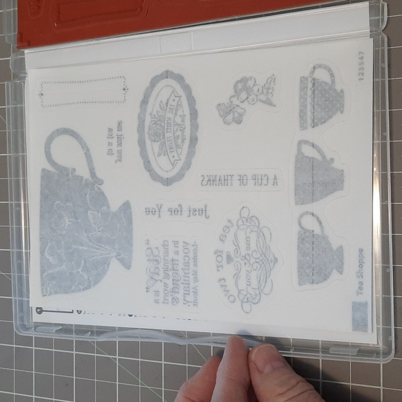 Tea Shoppe cling rubber stamp set - Picture 3 of 3
